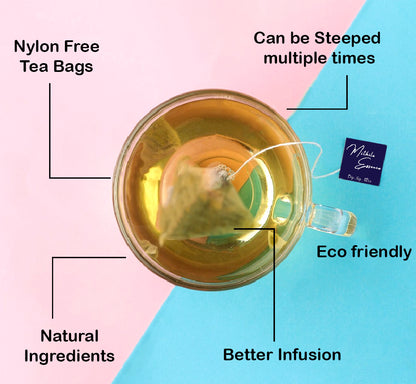 MITHILA ESSENCE TEA- SLEEP & CALM HERBAL TEA | Stress Relief, Relaxation and Improved Sleep Quality | 100% Natural Herbs | Nylon Free Tea Bags